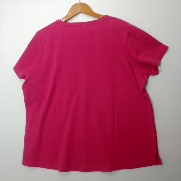 Woolrich Womens Split Neck Short Sleeve Tee Shirt - Size 2XL - Pre-owned - YBZ8B - Picture 2 of 6